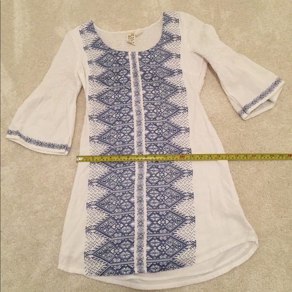 Billabong-White & Blue Summer Dress Size M - Picture 2 of 11